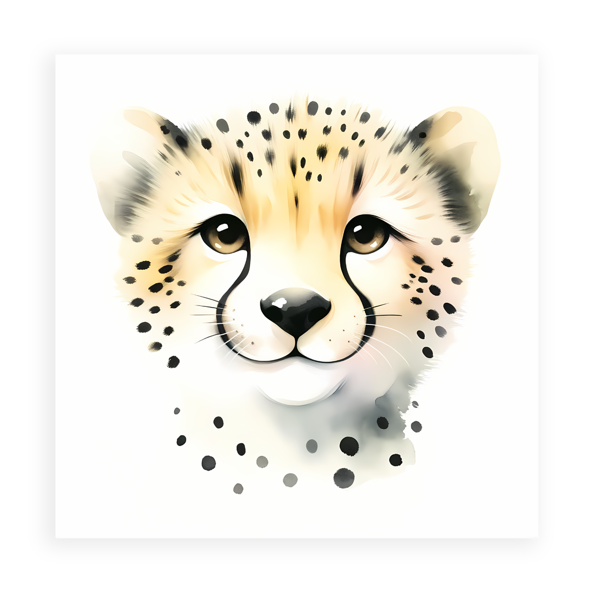 Cheetah Nursery Wall Art - Safari Canvas Art For Kids Nursery or Play Area