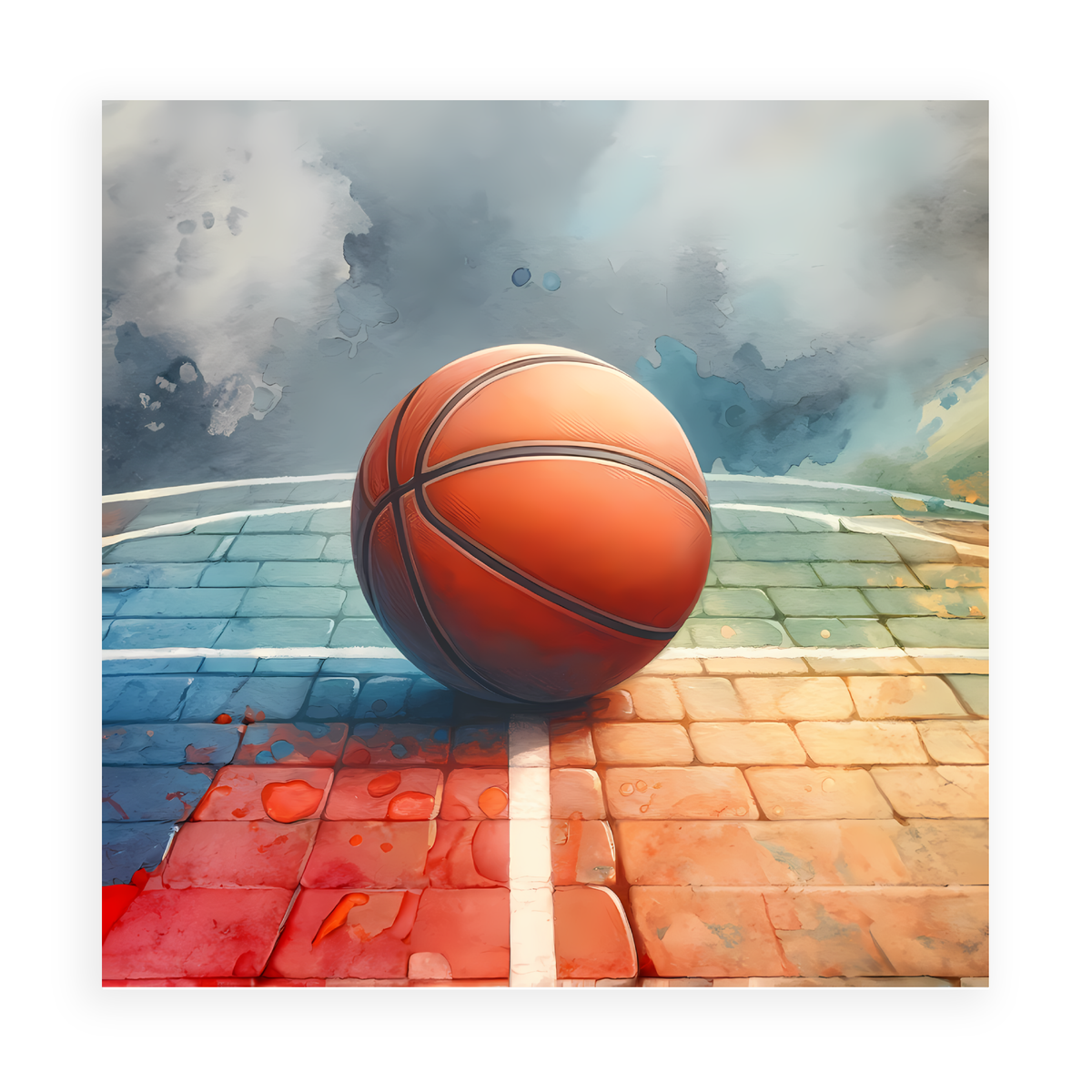Courtside - Basketball Canvas Art for Kids Room or Play Area