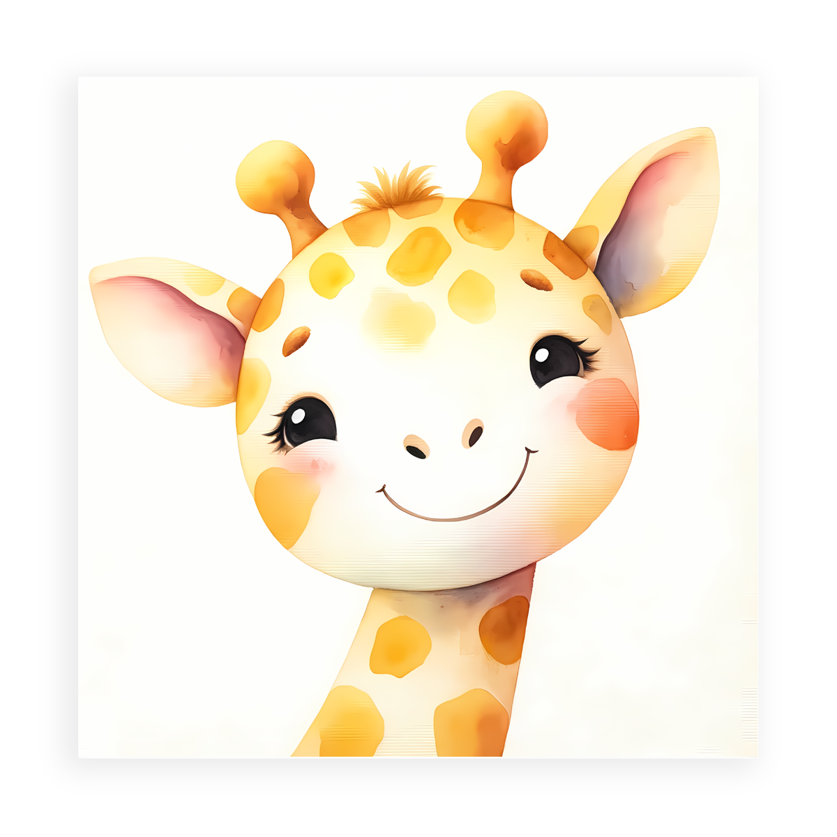 Giraffe Smiling Nursery Wall Art