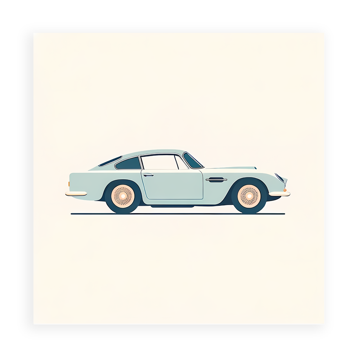 Classic Car Aston Martin Canvas Artwork For Boys Room 