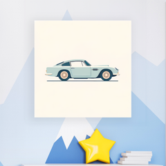 Classic Car Aston Martin Canvas Artwork For Boys Room 