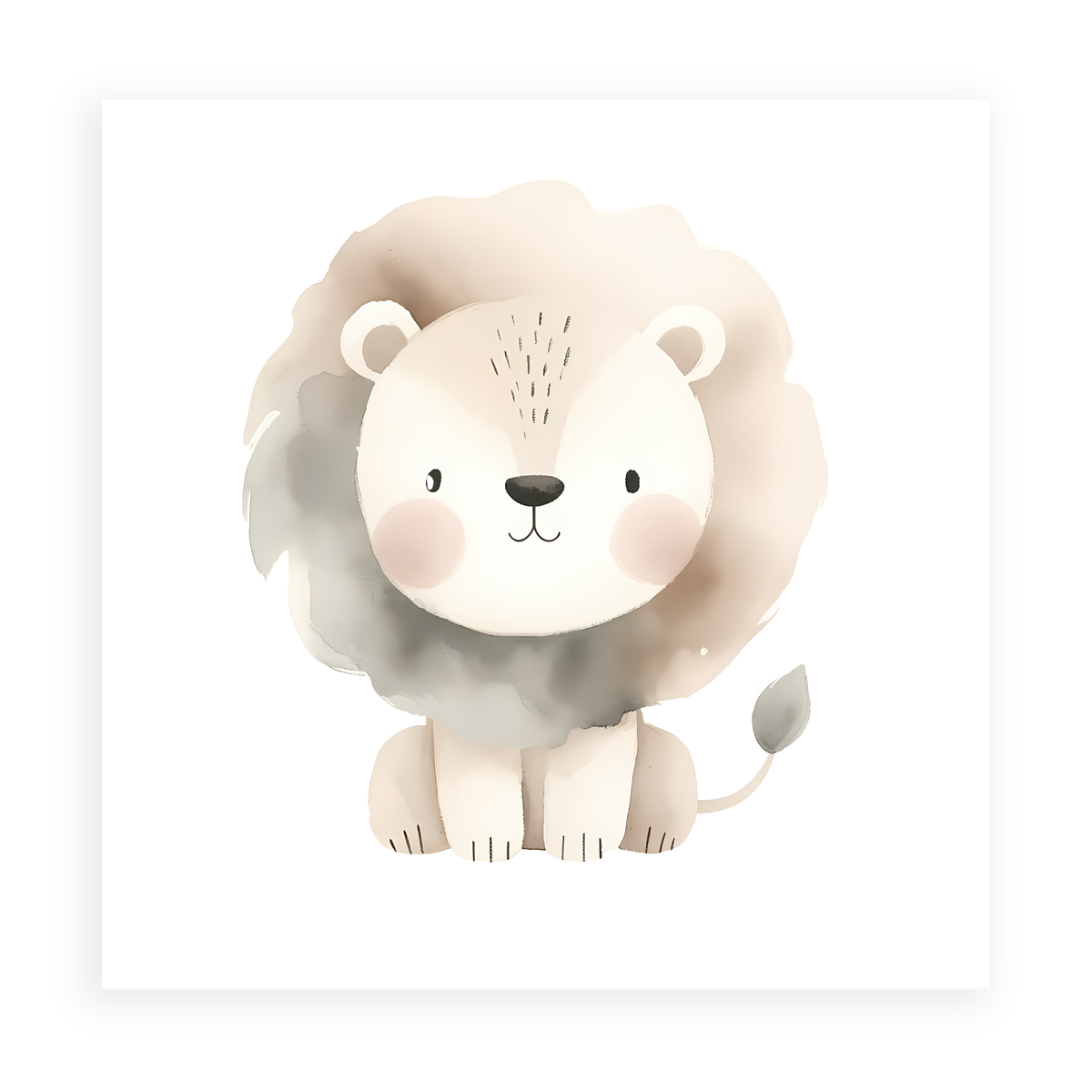 Lion Nursery Watercolor Wall Art