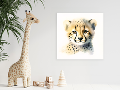 Cheetah Cub - Safari Canvas Art For Kids Room or Play Area